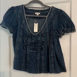 Pilcro Denim Blue Blouse